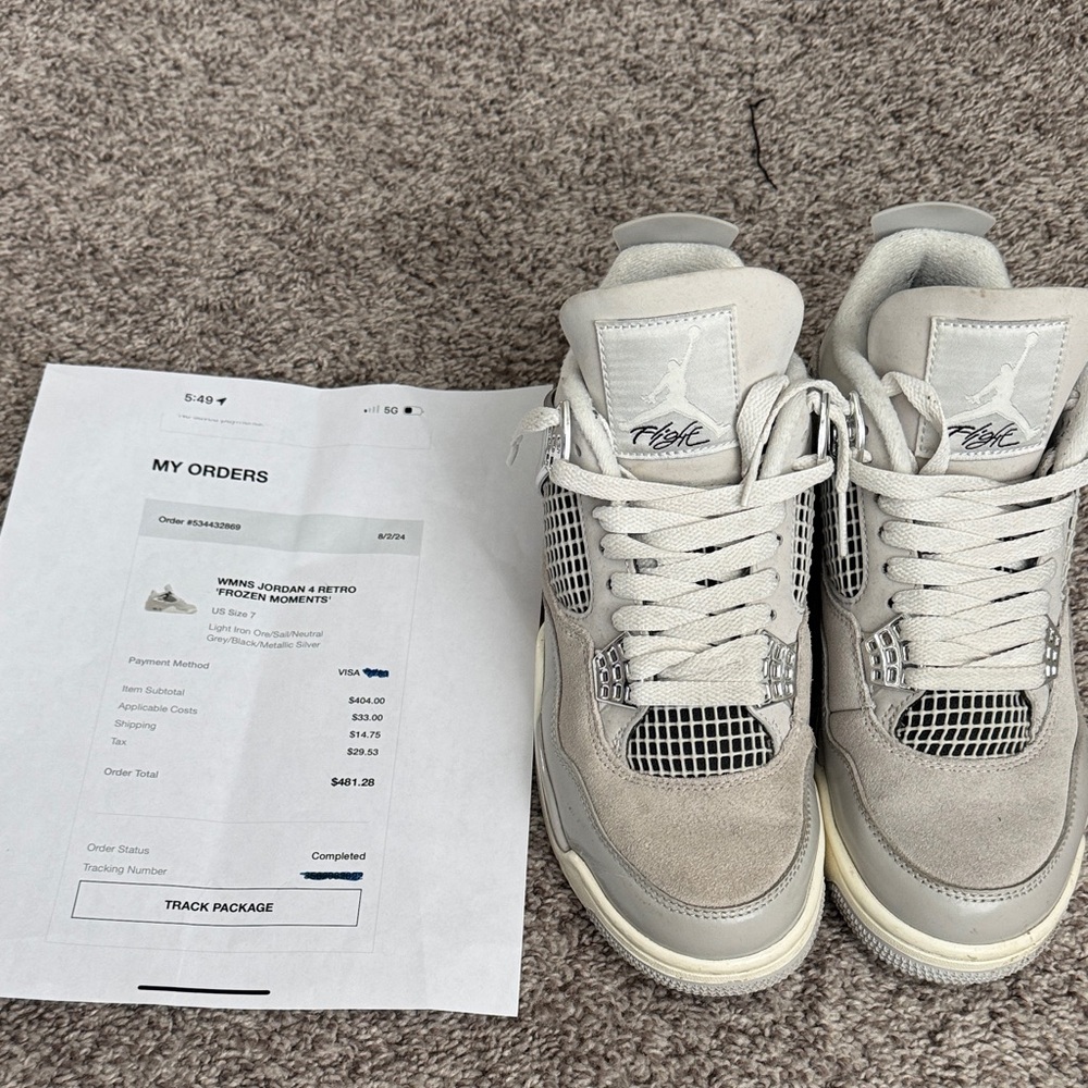 Jordan Women's Sneakers in Gray and White